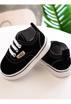 Кросівки-кеди для немовляти чорні з білою підошвою VNS